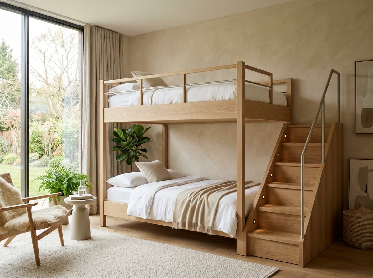 THE LOFTLINE — Architectural Bunk Bed by BEDCRAFT